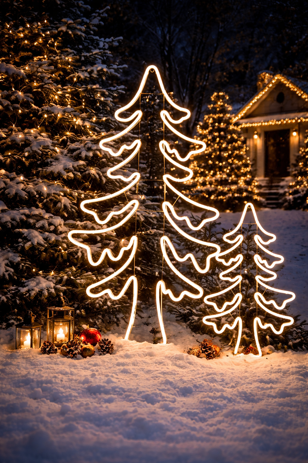 2D Standing Tree Motifs – HolidayLights.com