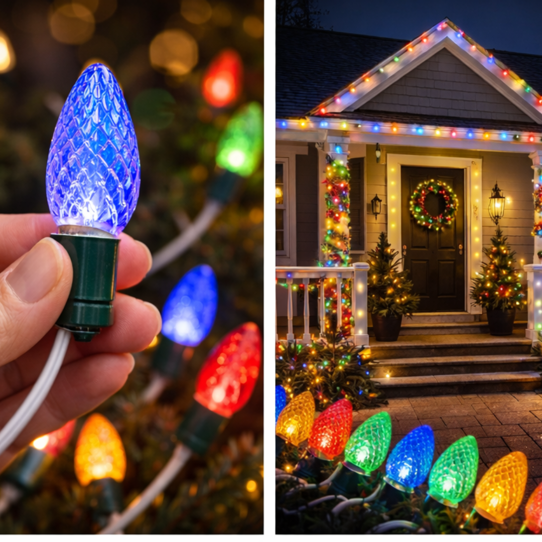 C7 Faceted LED Bulbs - Static