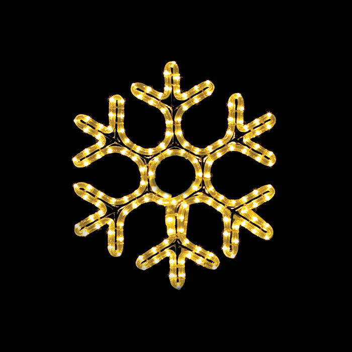 Warm white, snowflake, commercial quality, hangin, outdoor, Christmas, holiday, LED, rope light, quality, durable, motif, display, 2021