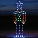 life size, life like, huge, large, soldier, nutcracker, display, aluminum frame, quality, commercial, white, red, green, blue, LED bulbs, yard motif
