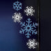 large, commercial-grade, outdoor, Christmas, holiday, LED, rope light, quality, durable, motif, decoration, snowflake, pole, mounted, 2021, blue, pure white, snowflakes