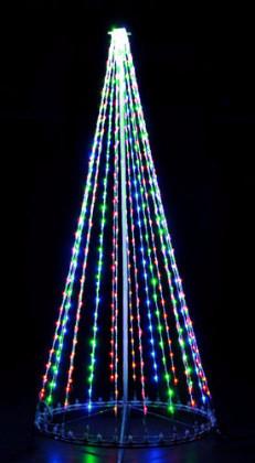 giant, life-size, commercial-grade, outdoor, Christmas, holiday, LED, bulb, lights, aluminum frame, quality, durable, motif, display, 2021, LED Tree, 3D, trees, multi