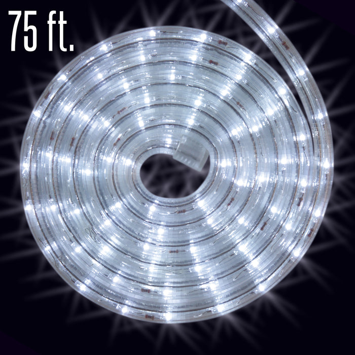 Pure white, rope light, roll, splice, cut to size, commercial-grade, outdoor, Christmas, holiday, LED, quality, durable, 2021