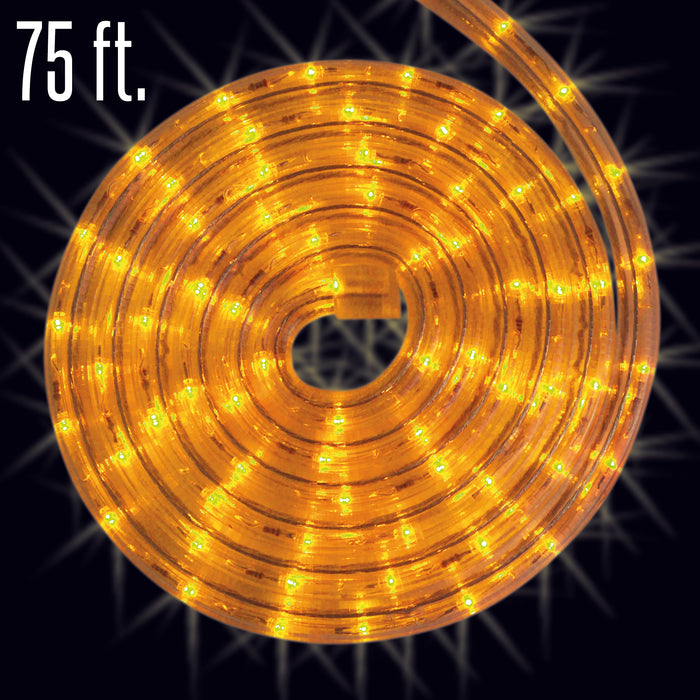 Yellow, rope light, roll, splice, cut to size, commercial-grade, outdoor, Christmas, holiday, LED, quality, durable, 2021
