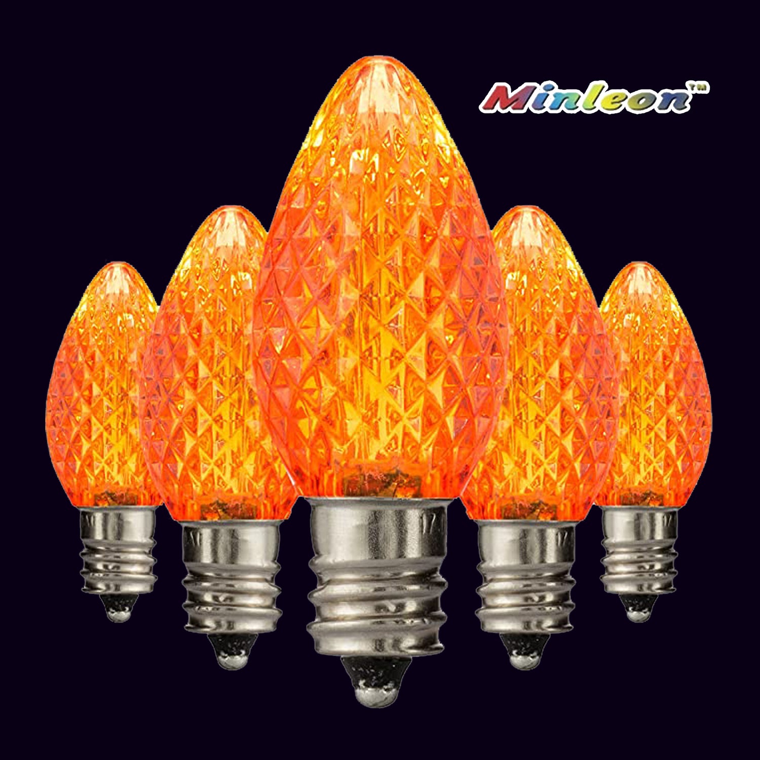 outdoor, indoor, LED, bulb, lights, quality, durable, commercial-grade, replacement, C7, 2021, static, minleon, orange, amber