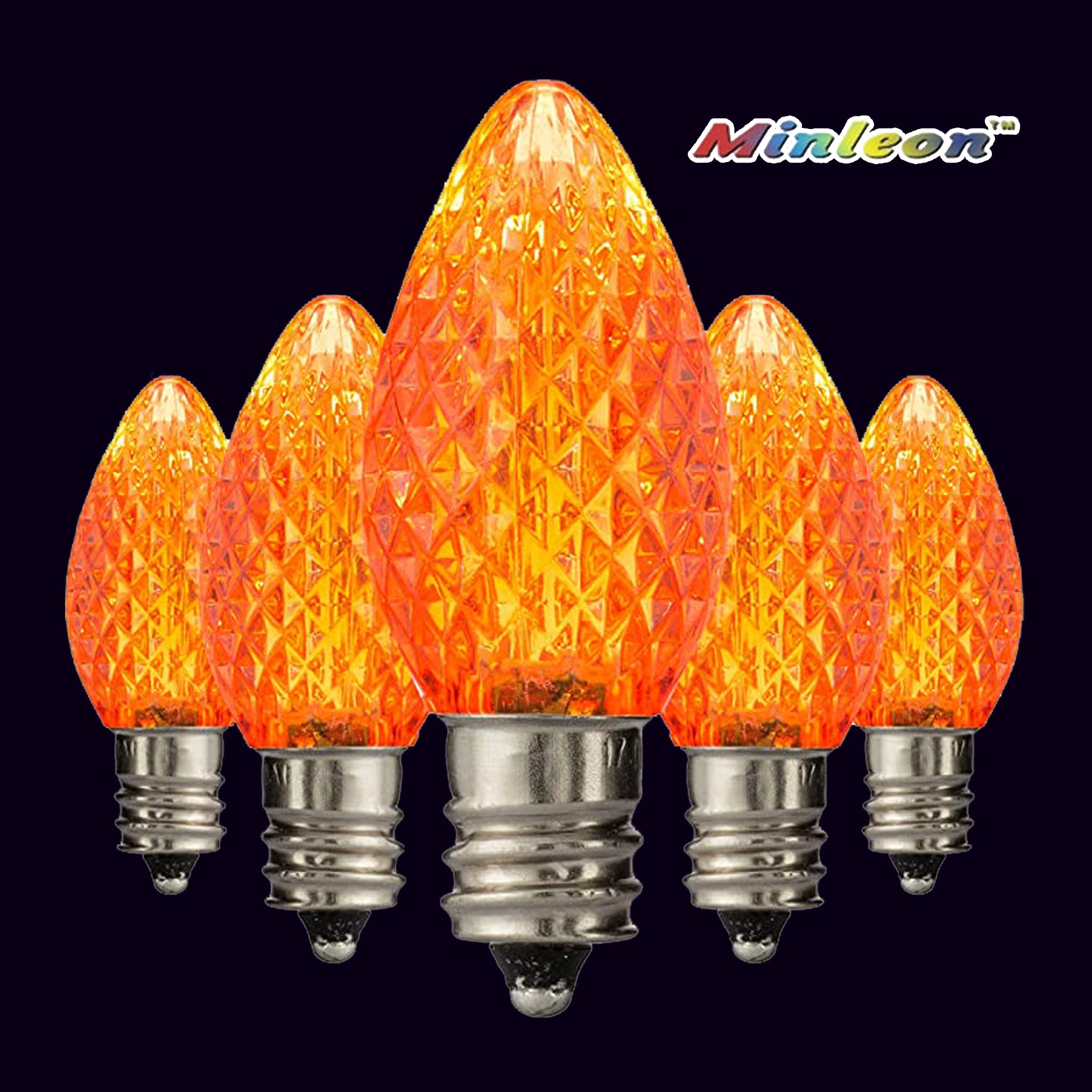 outdoor, indoor, LED, bulb, lights, quality, durable, commercial-grade, replacement, C7, 2021, static, minleon, orange, amber