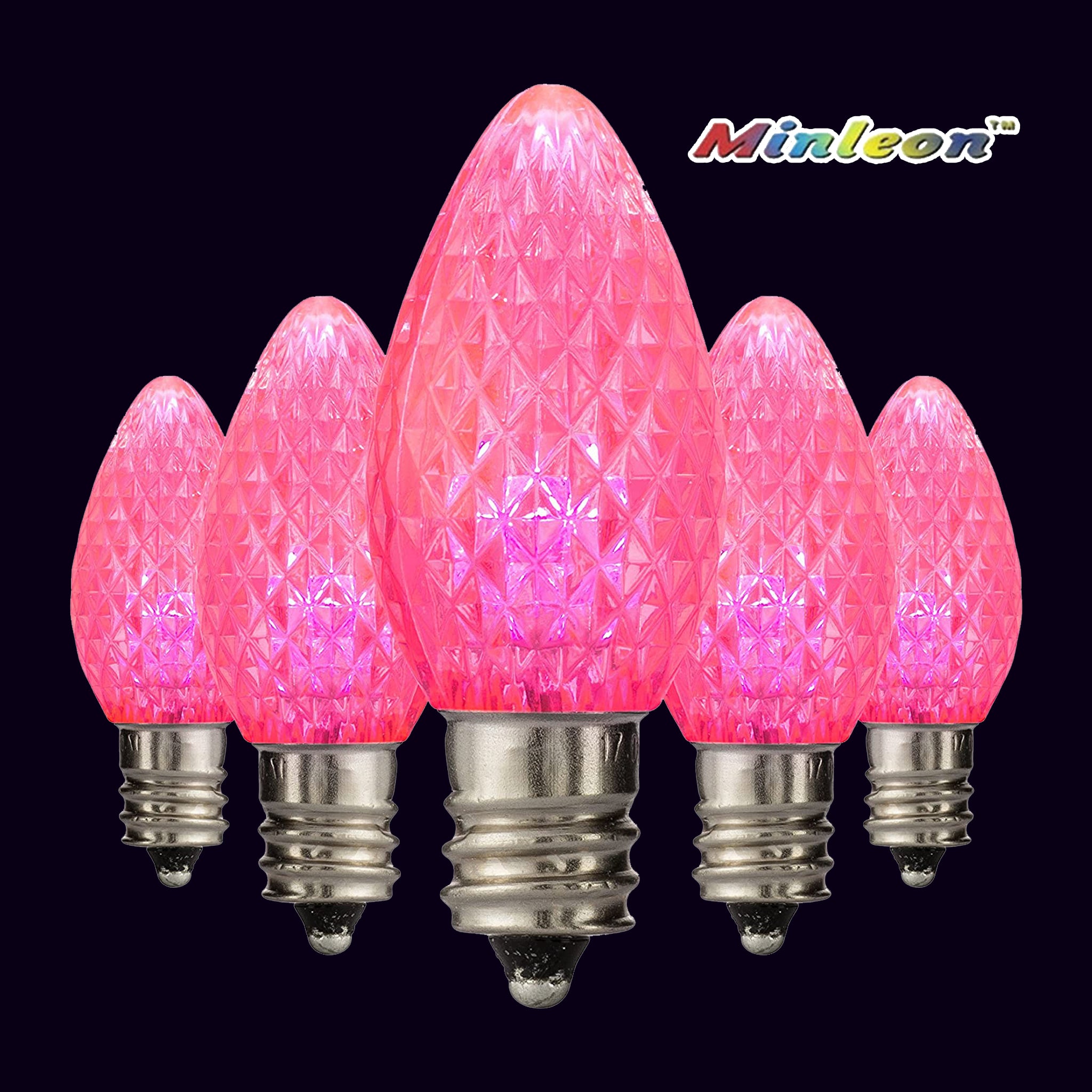 outdoor, indoor, LED, bulb, lights, quality, durable, commercial-grade, replacement, C7, 2021, static, minleon, pink