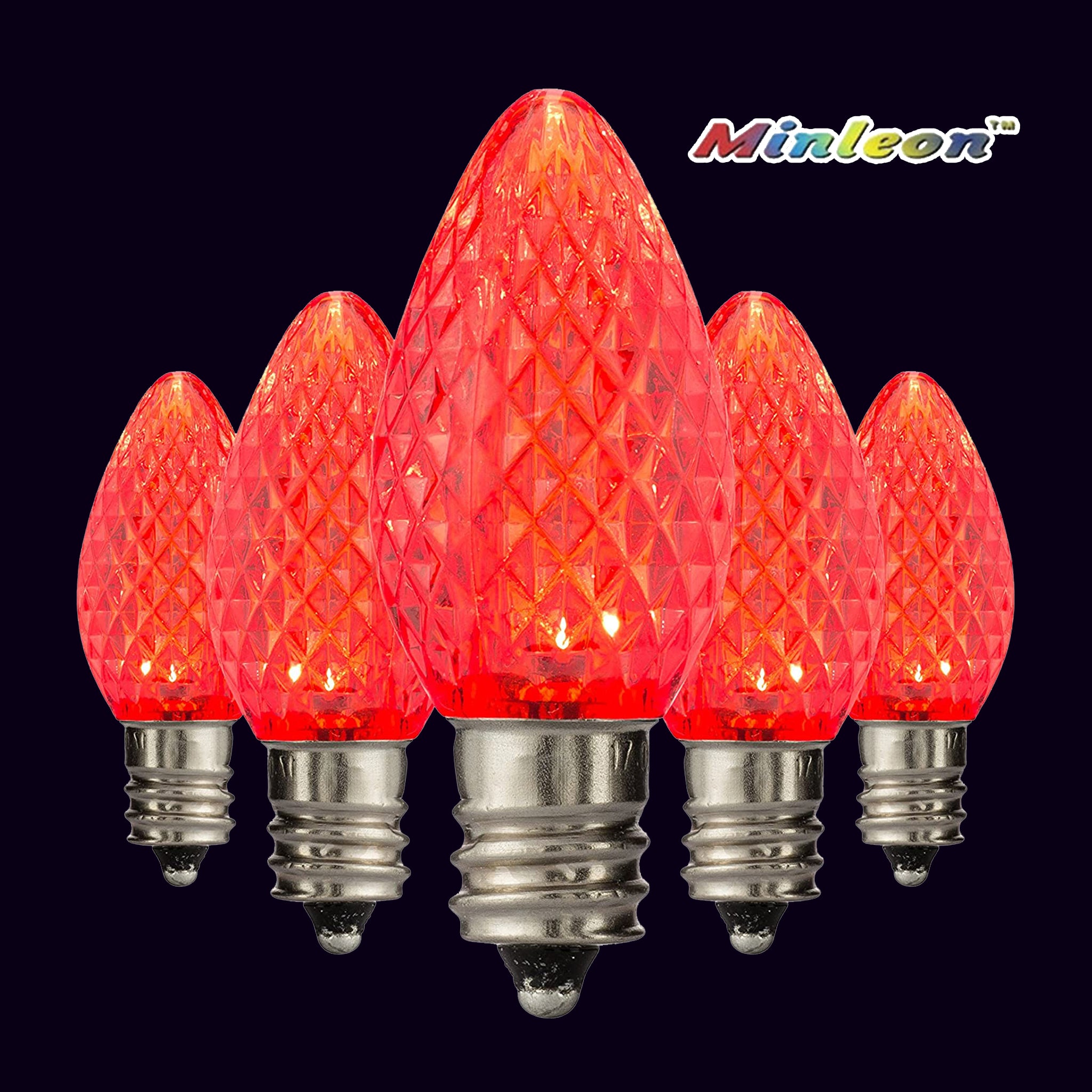 outdoor, indoor, LED, bulb, lights, quality, durable, commercial-grade, replacement, C7, 2021, static, minleon, red