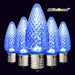 C9 faceted bulbs commercial grade decorating Christmas lights static minleon cyan blue