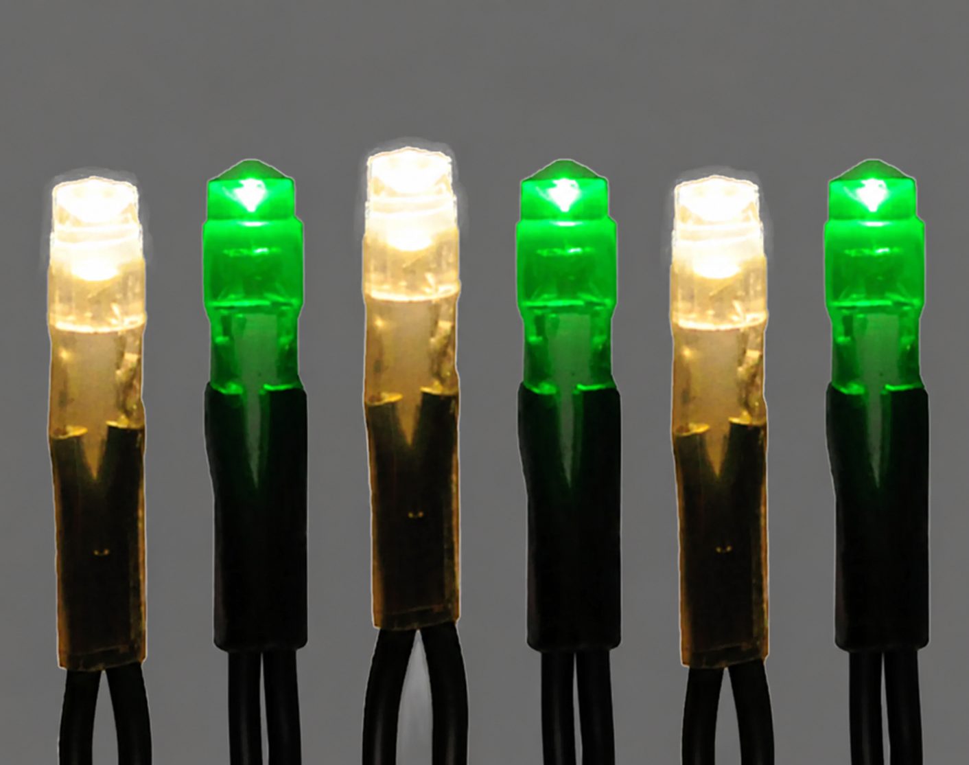 Pro 100 HD 5MM Mini Light Strings - STATIC Bulbs with Green Wire