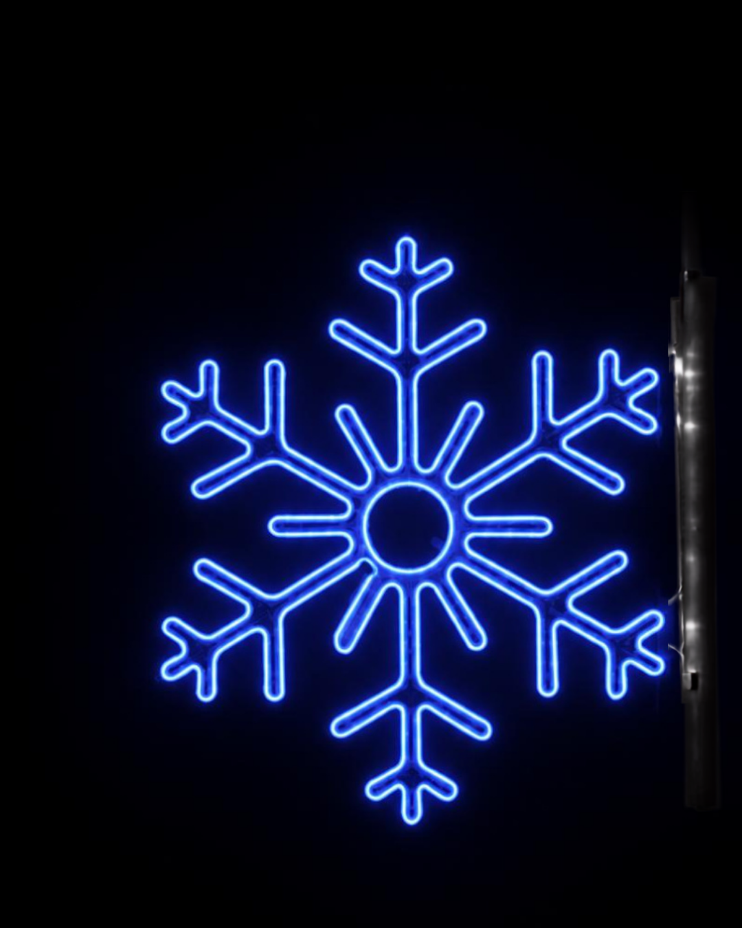Neon Flex Pole Decoration - 6 Point Snowflake