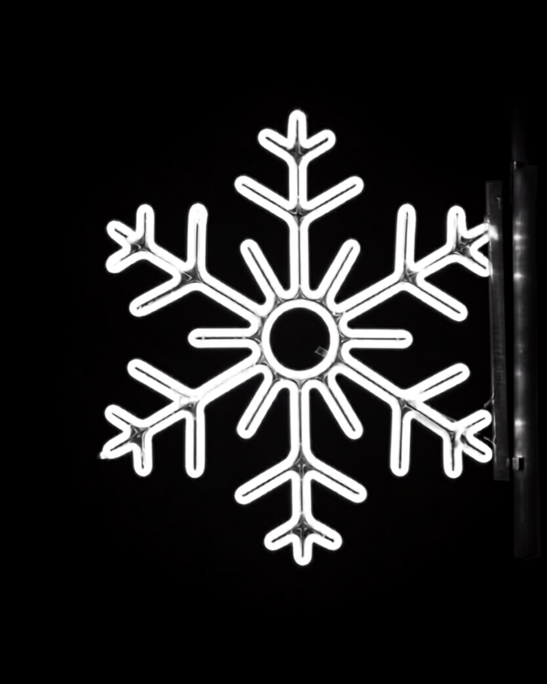 Neon Flex Pole Decoration - 6 Point Snowflake