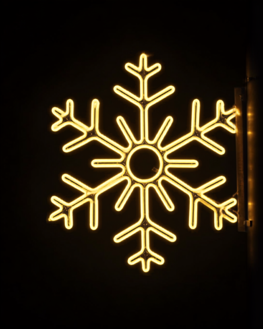 Neon Flex Pole Decoration - 6 Point Snowflake