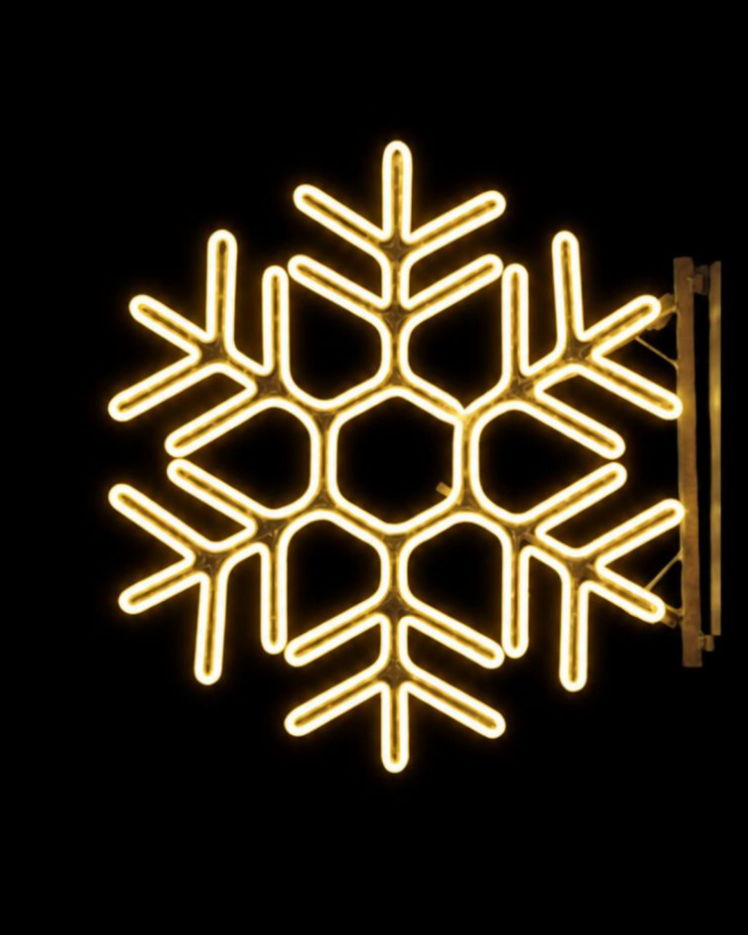 NeonFlex Pole Decoration - Hexagon Snowflake