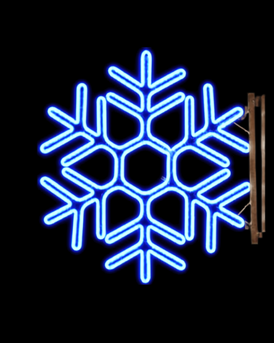 NeonFlex Pole Decoration - Hexagon Snowflake