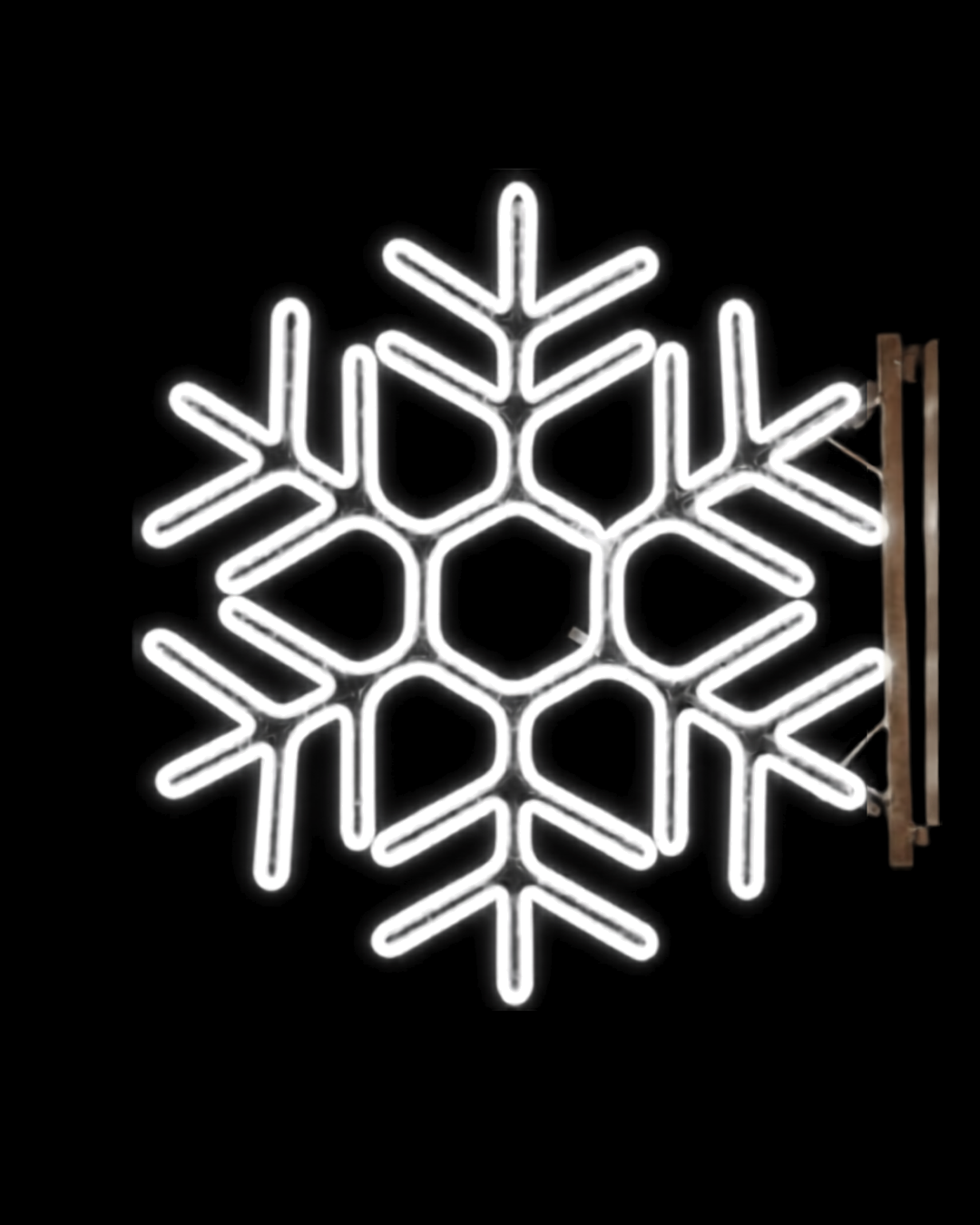 NeonFlex Pole Decoration - Hexagon Snowflake