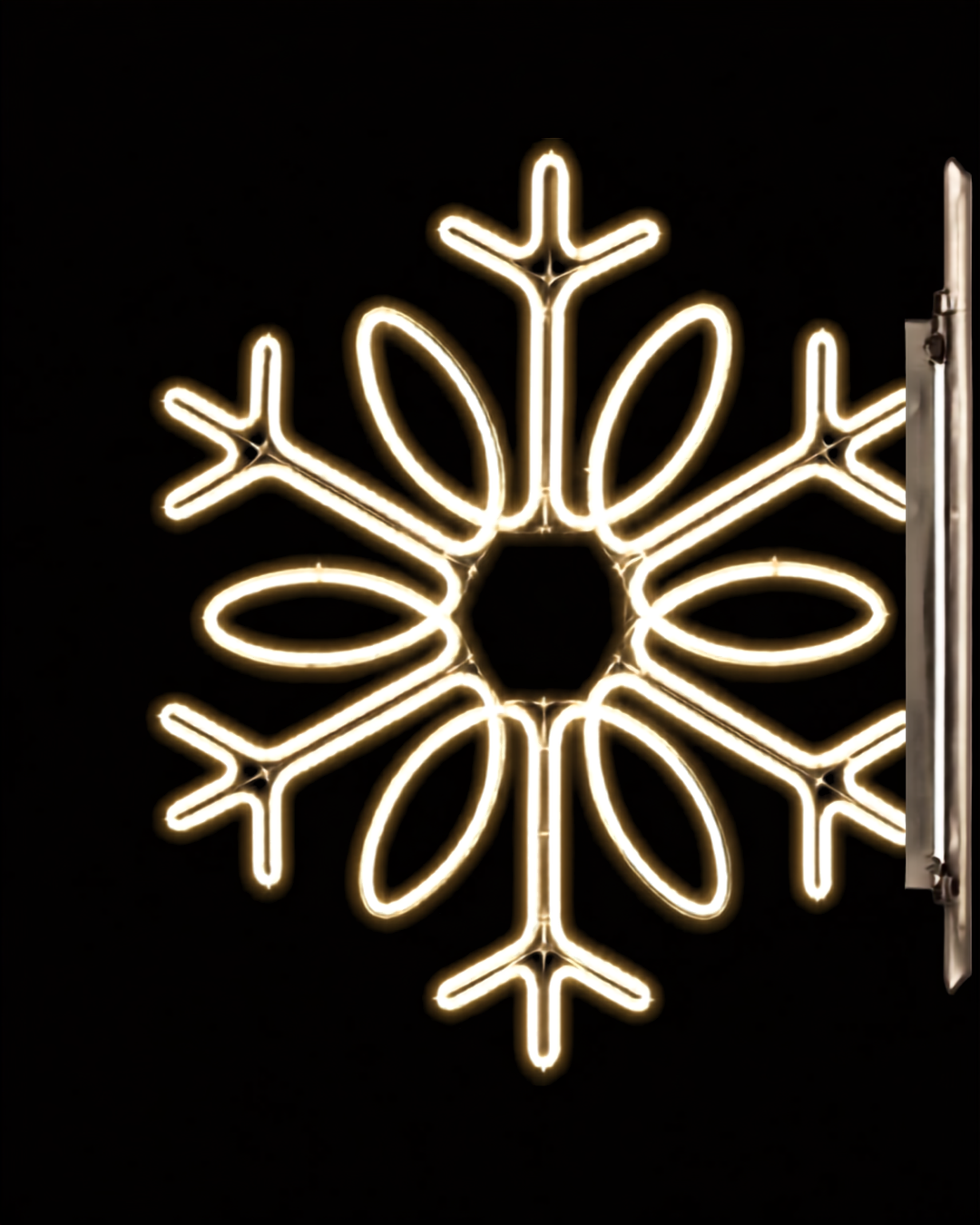 Neon Flex Pole Decoration - Single Loop Snowflake