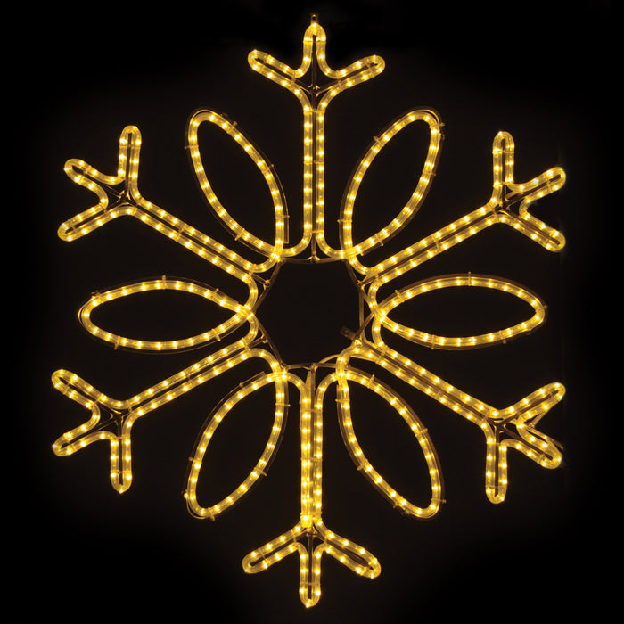 outdoor, indoor, LED, bulb, lights, quality, durable, commercial-grade, light motif, religious, Christmas, holiday, aluminum, decoration, giant, snowflake, warm white