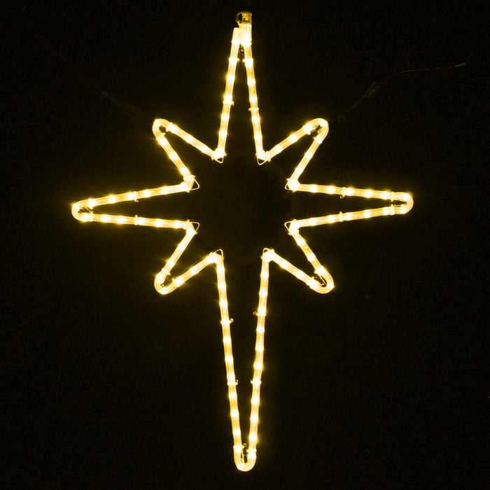 outdoor, indoor, LED, lights, quality, durable, commercial-grade, light motif, Christmas, holiday decoration, 2021, religious, nativity, star, star of Bethlehem, warm white