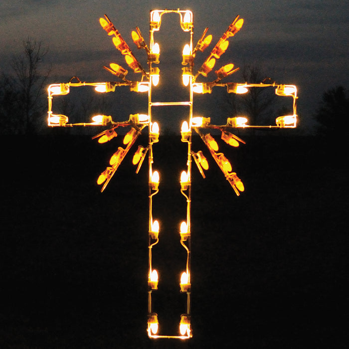 Radiant Cross, Christmas and Easter outdoor decoration, Holiday, Religious light motif, commercial-grade, outdoor, Christmas, holiday, LED, quality, durable, decoration, 2021