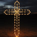 outdoor, indoor, LED, bulb, lights, quality, durable, commercial-grade, light motif, religious, Christmas, holiday, aluminum, decoration, cross, royal cross, LED cross