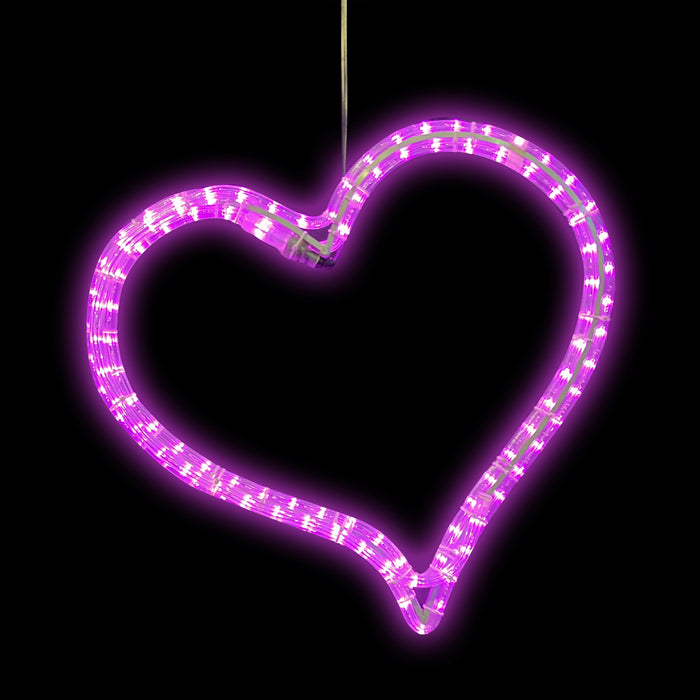 Light up heart shop decoration