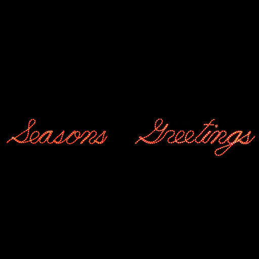 Seasons Greetings LED Script sign, holiday, Christmas outdoor motif, greeting sign, outdoor, indoor, LED, bulb, lights, quality, durable, commercial-grade, light motif, religious, Christmas, holiday, aluminum, decoration, seasons greetings, sign, giant, life-sized