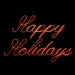 Small light Happy Holiday sign, Christmas, Holiday outdoor decoration, 
