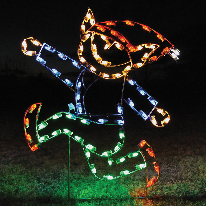 elf, Santa's helper, life-size, lawn decoration, residential, commercial-grade, outdoor, Christmas, holiday, LED, bulb, lights, aluminum frame, quality, durable, motif, display, 2021