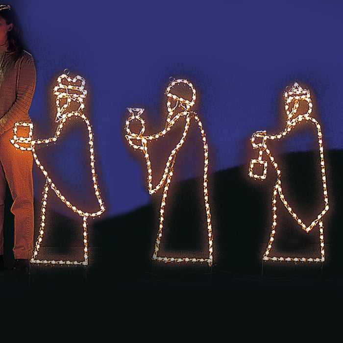 outdoor, indoor, LED, lights, quality, durable, commercial-grade, light motif, Christmas, holiday decoration, 2021, religious, nativity, shepherds, wiseman, wise men,