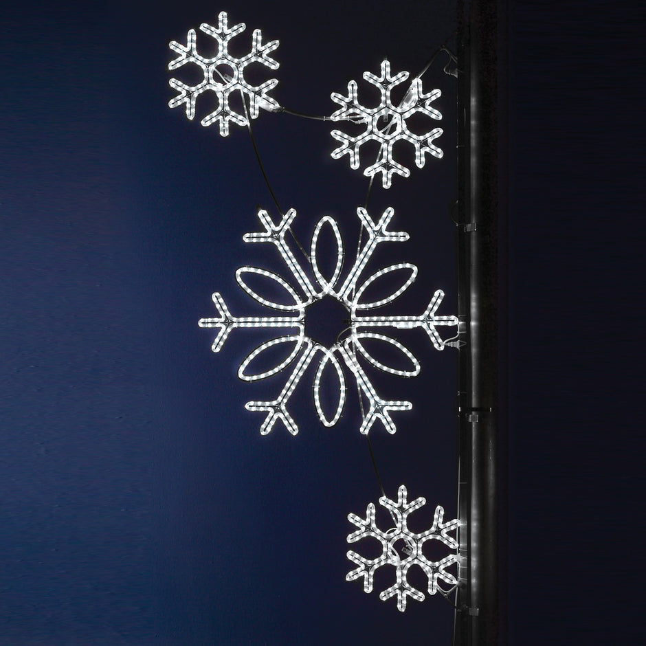 Snowflake Array Pole Mounts HolidayLights Snowflake array pole mounts holidaylights
