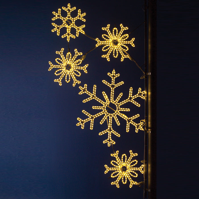 Pole Decoration - Snowflake Cluster