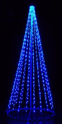 giant, life-size, commercial-grade, outdoor, Christmas, holiday, LED, bulb, lights, aluminum frame, quality, durable, motif, display, 2021, LED Tree, 3D, trees, blue