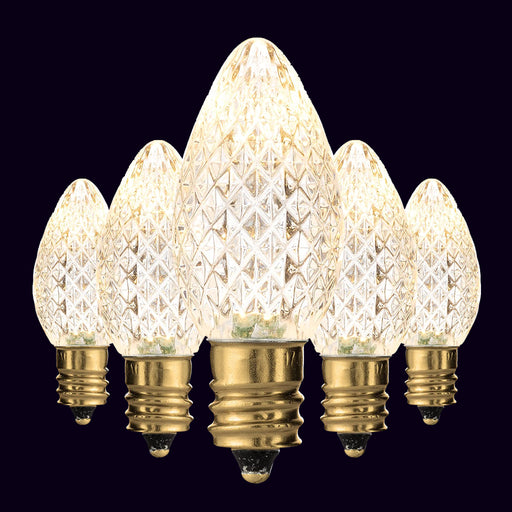 C7 LED Bulbs, Warm White, E12 candelabra base, Waterproof, UV resistant, replacement bulbs, Christmas lights, Holiday lights, Light strings