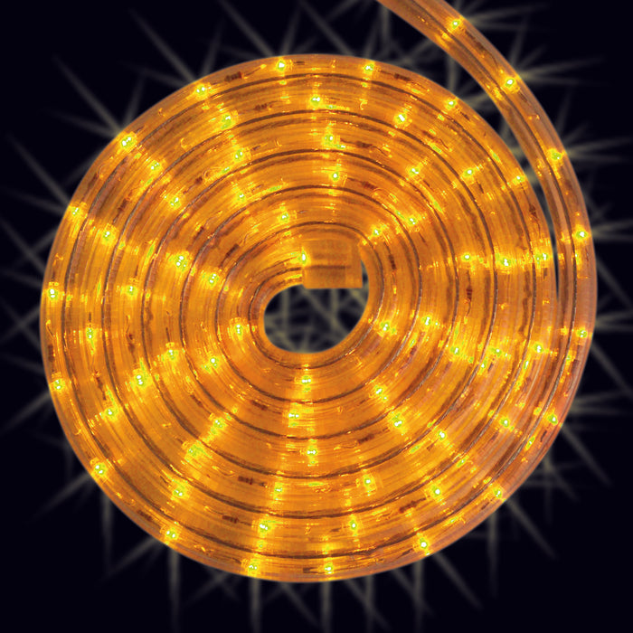 Yellow, rope light, roll, splice, cut to size, commercial-grade, outdoor, Christmas, holiday, LED, quality, durable, 2021