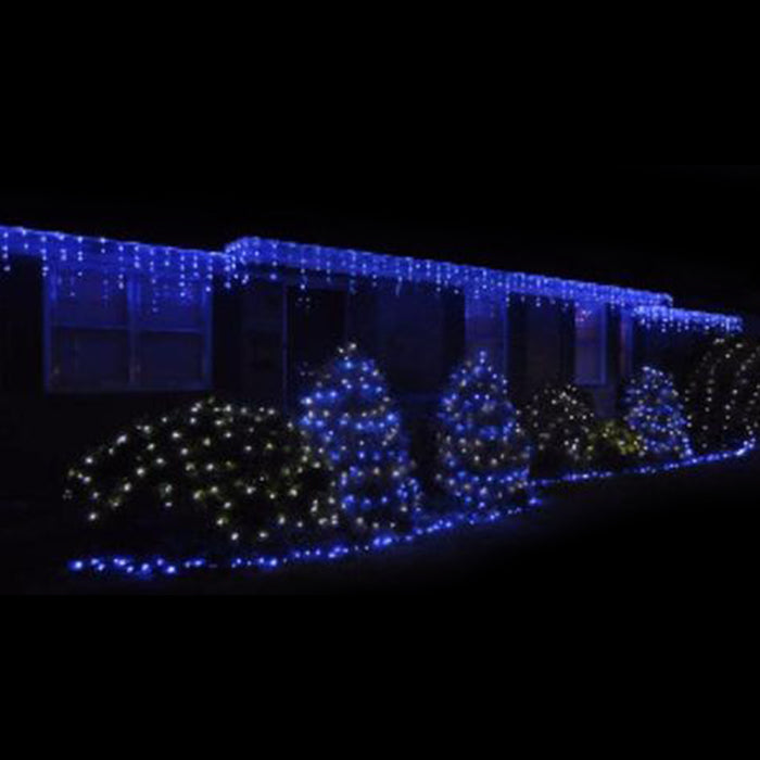 commercial-grade, outdoor, Christmas, holiday, LED, quality, durable, decoration, 2021, icicle lights, mini led, twinkle, blue