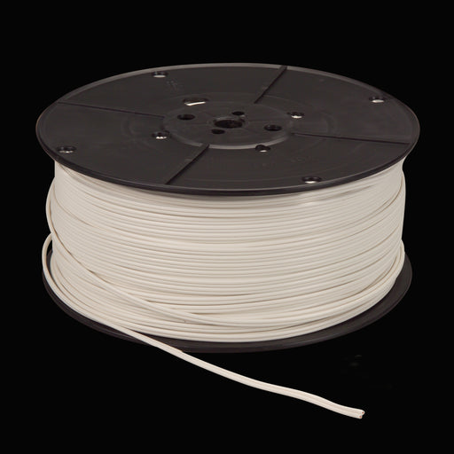 white wire, roll of wire, 500 ft., lighting accessories, wire, spt-1, 7 amps, quick-attach, male, female, plugs, bulk wire, amp loads, stringers