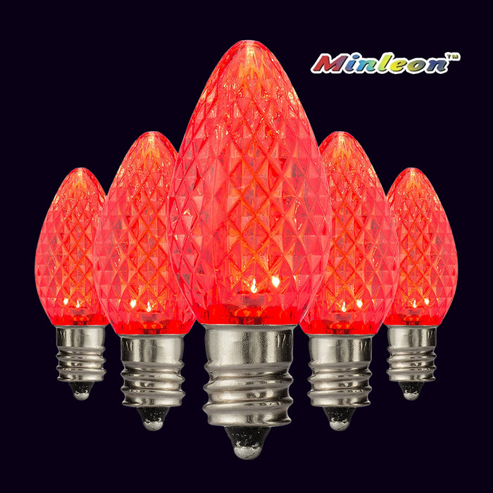  outdoor, indoor, LED, bulb, lights, quality, durable, commercial-grade, replacement, C7, 2021, static, minleon, red