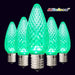 C9 faceted bulbs commercial grade decorating Christmas lights static minleon green