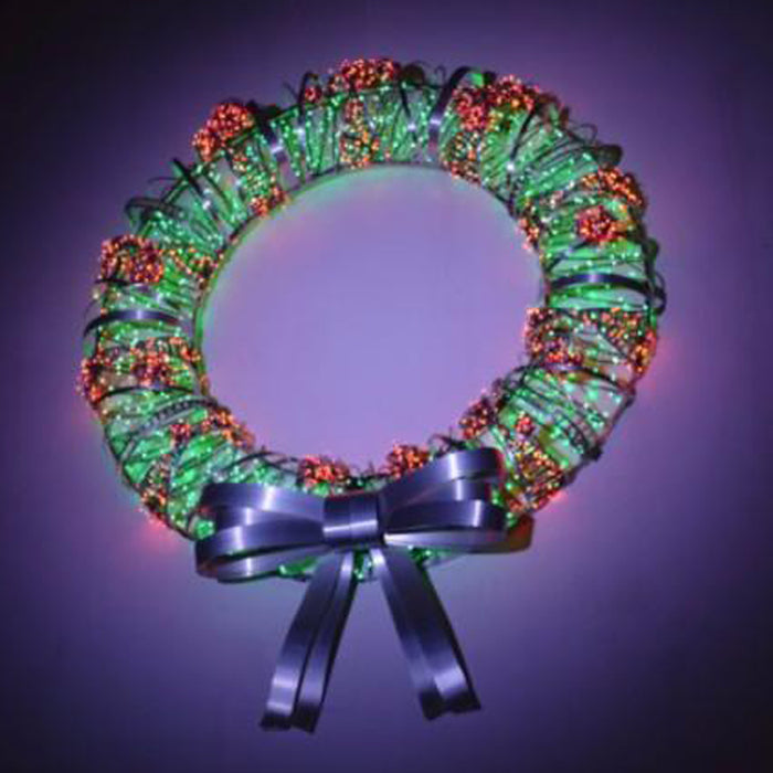 aluminum, wreath, Christmas wreath, giant, life-size, commercial-grade, outdoor, Christmas, holiday, LED, bulb, lights, aluminum frame, quality, durable, motif, display, 2021