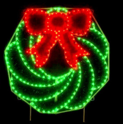 giant, large, commercial-grade, outdoor, Christmas, holiday, LED, rope light, quality, durable, motif, garland, decoration, wreath, C7 bulbs, 2021