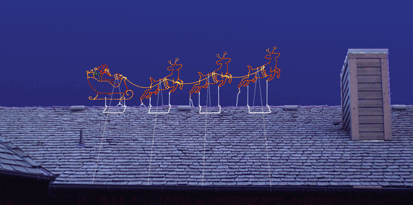 Small Santa Sleigh, Reindeer's Roof stand, holiday, Christmas, decor, outdoor, 2021