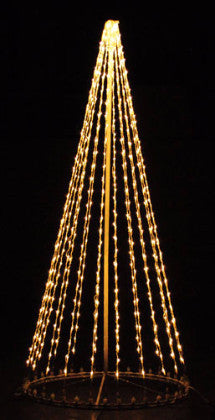8 Ft. LED Tree - Warm White (Twinkle), Outdoor motif, rust-proof aluminum, Commercial Grade Light Strings, illumination